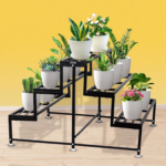 KRAYOG Heavy-Duty 5-Step Planter Stand with Easy Assembly | Indoor & Balcony Plant Pot Stand | Strong Gardening Pot Holder