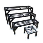KRAYOG 4-Tier Heavy-Duty Garden Plant Stand | Flower Pot Holder | Black (Set of 4)