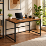 Krayog Strong & Durable Study and Work Table (3 X 2) Feet Simple and Stylish Metallic Legs and Frame With Engineered Wood Top for Home Office and Computer, Multipurpose Table (Copy)